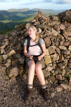 Brief rest stop below Scafell Pike