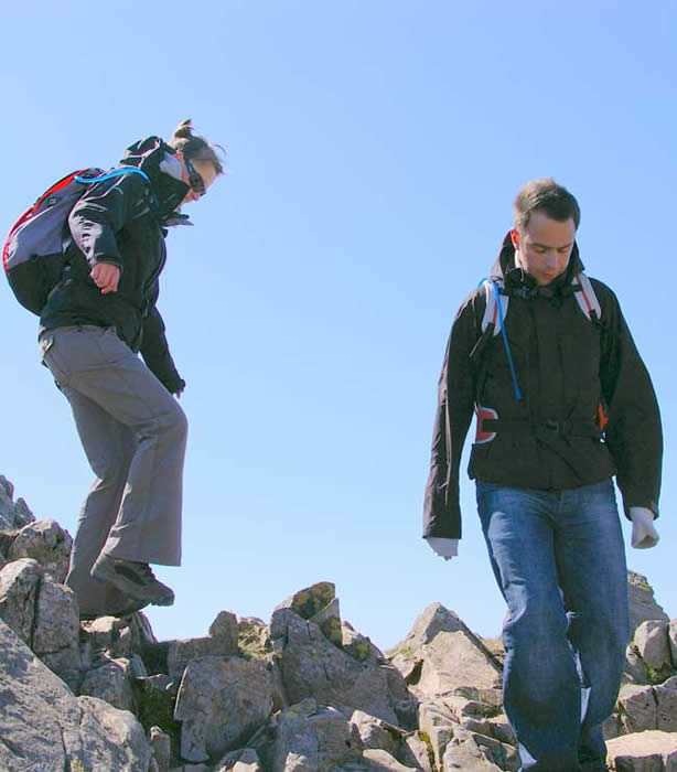 Descending Scafell Pike