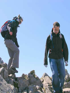 Descending Scafell Pike