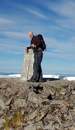 On the summit of the highest mountain in the UK