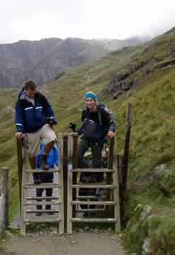 Descending Snowdon via the Pyg Track near Pen-y-Pass